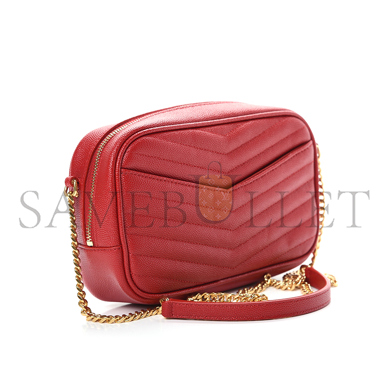 YSL LOU MINI BAG IN MATELASSÉ GRAIN DE POUDRE EMBOSSED LEATHER 6125791GF076008 (19*10.5*5cm)